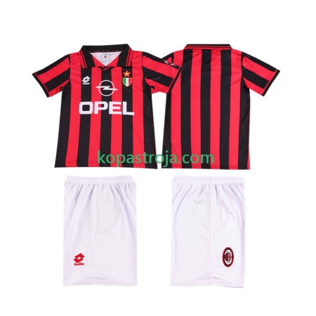 Billiga Fotbollströjor AC Milan Retro Barn Hemma tröja 1996 1997 Kortärmad